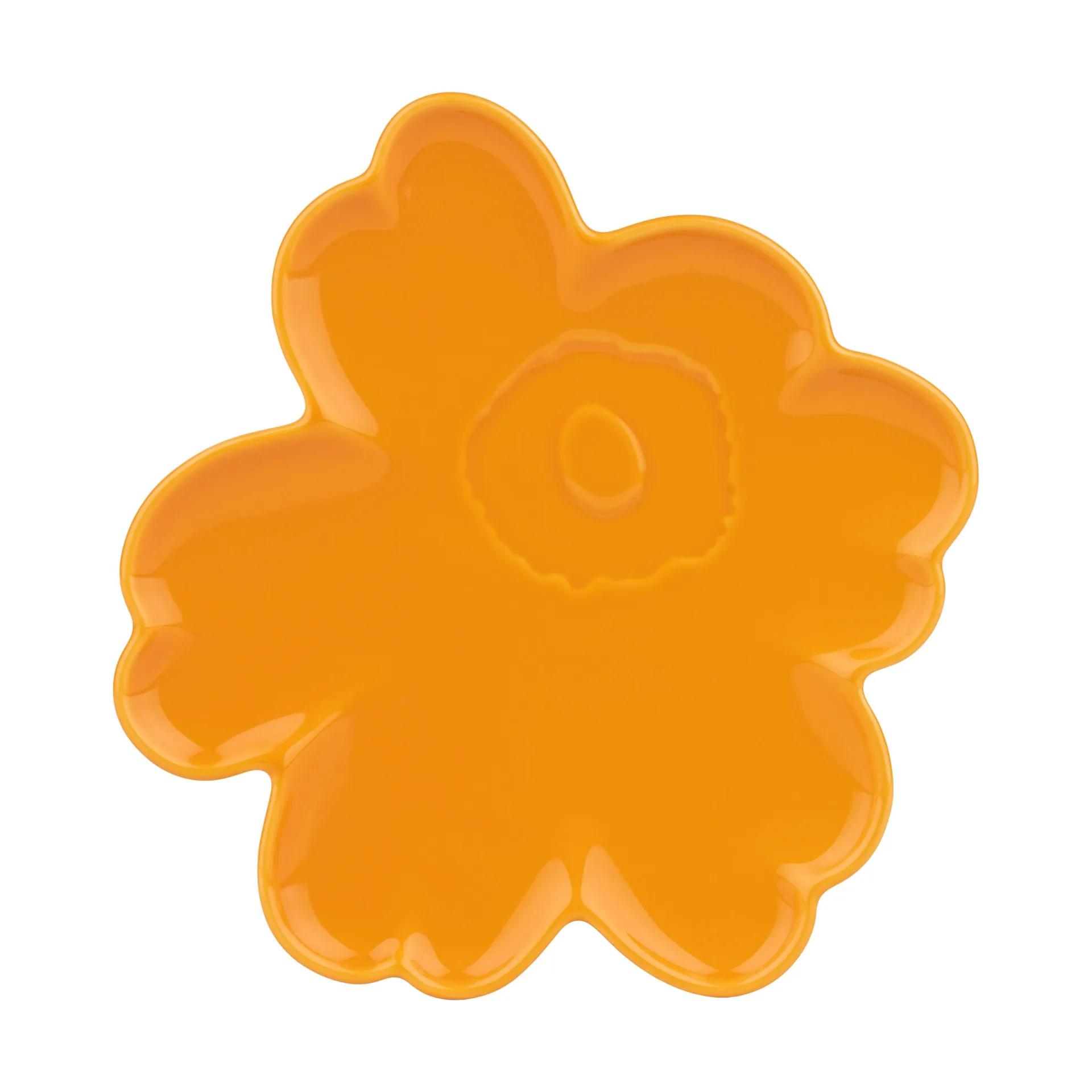 Unikko Shape saucer 20 cm, Yellow Marimekko