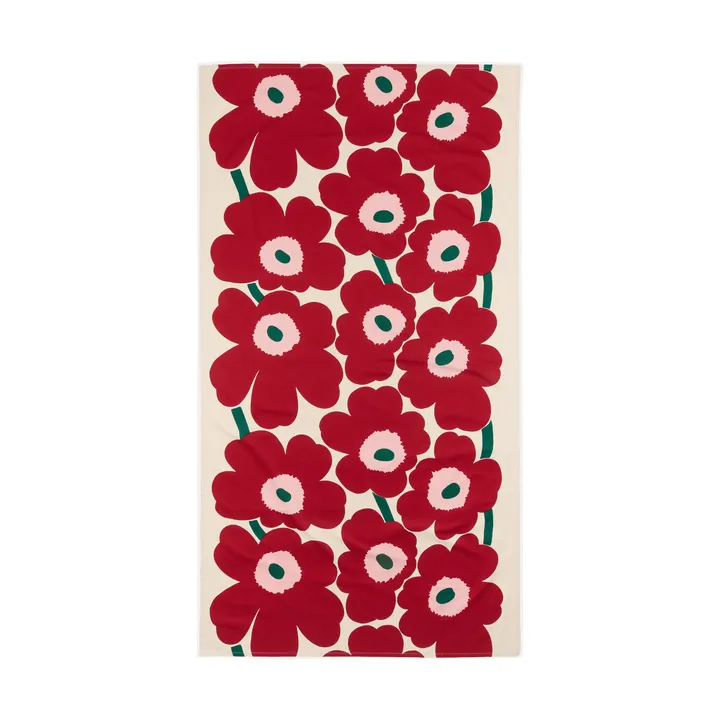 Unikko tablecloth - Off white-cranberry-rose, 135x250 cm - Marimekko