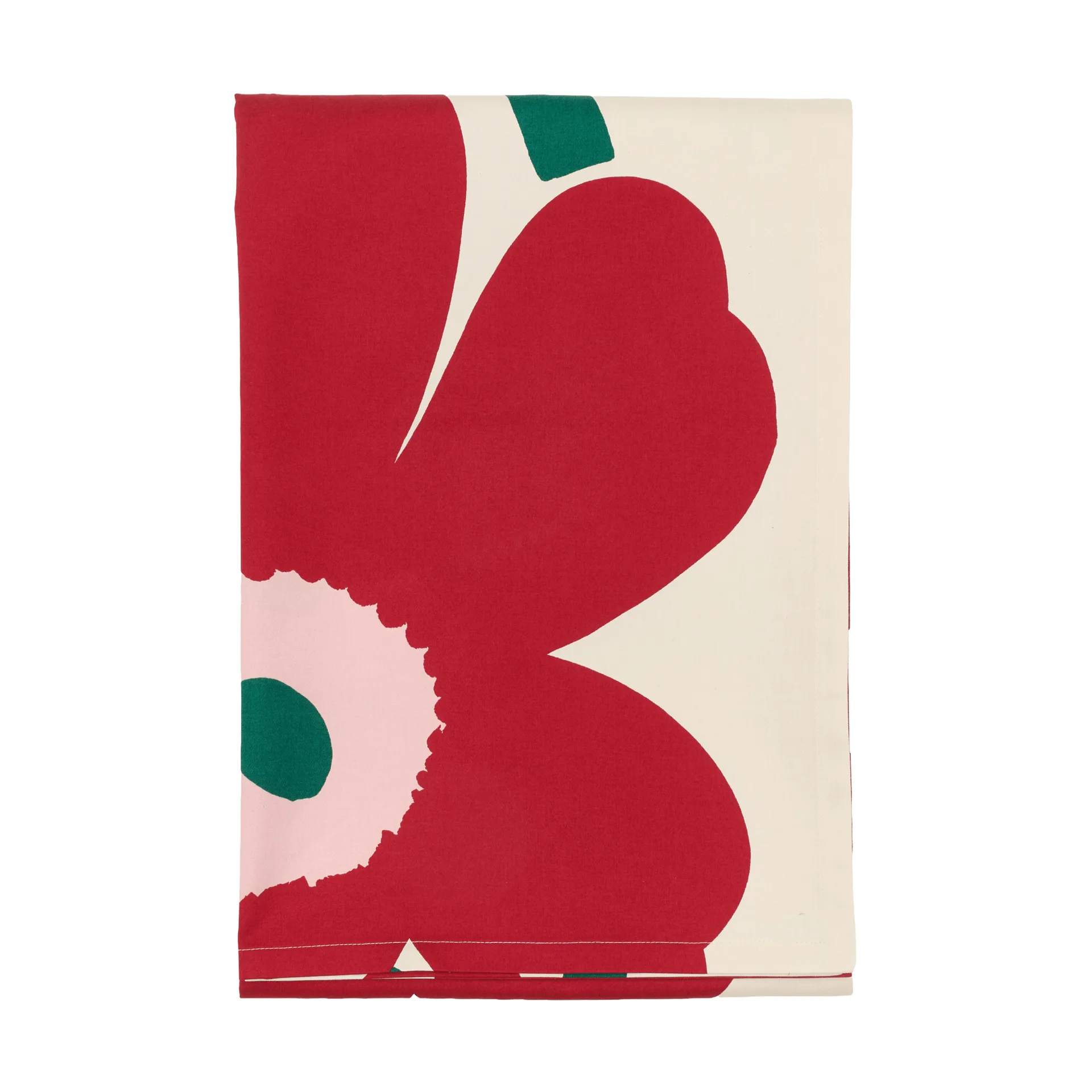 Unikko tablecloth, Off white-cranberry-rose, 135x250 cm Marimekko