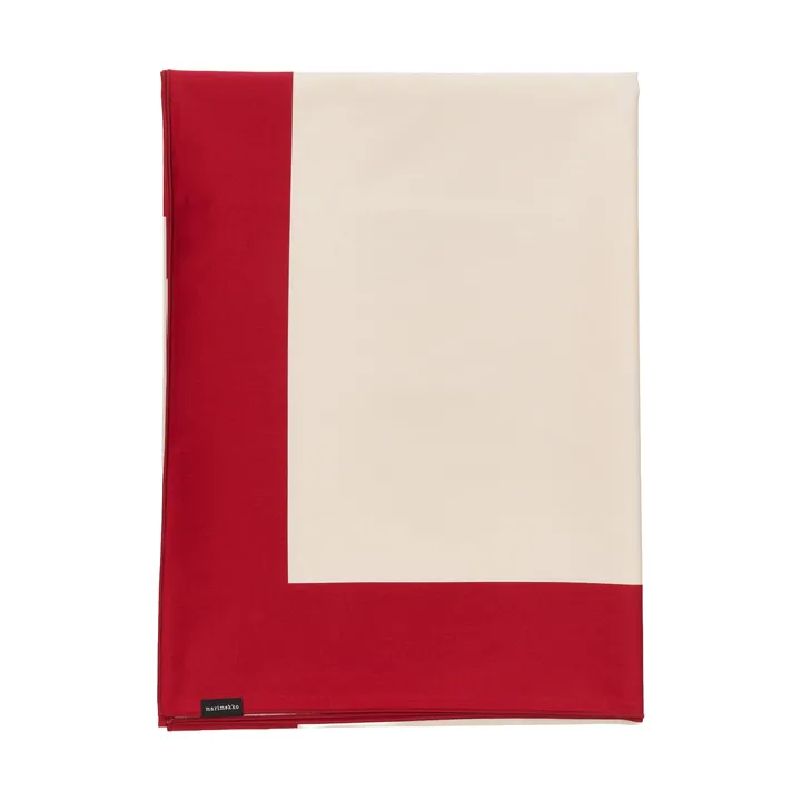 Unikko tablecloth - Off white-cranberry-rose, 140x140 cm - Marimekko