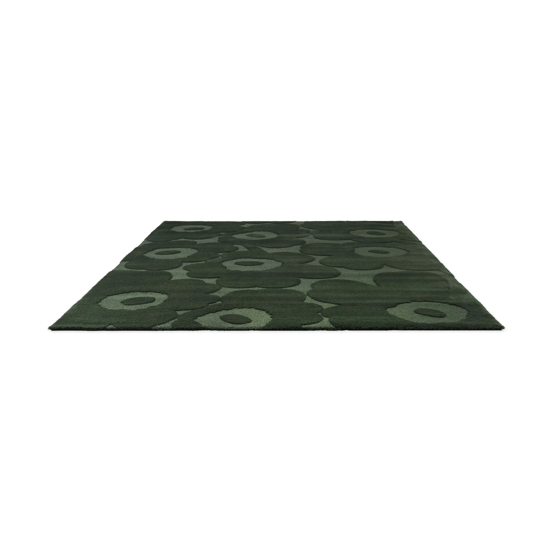 Unikko wool rug, Dark green, 170x240 cm Marimekko