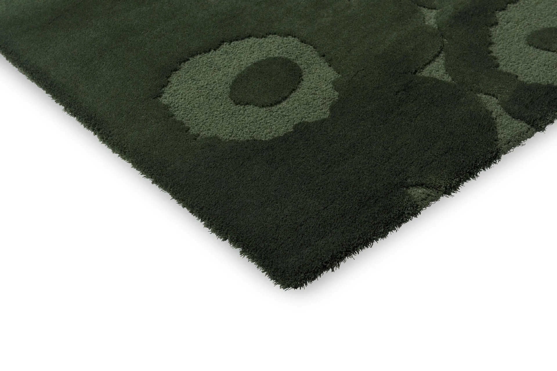 Unikko wool rug, Dark green, 200x300 cm Marimekko