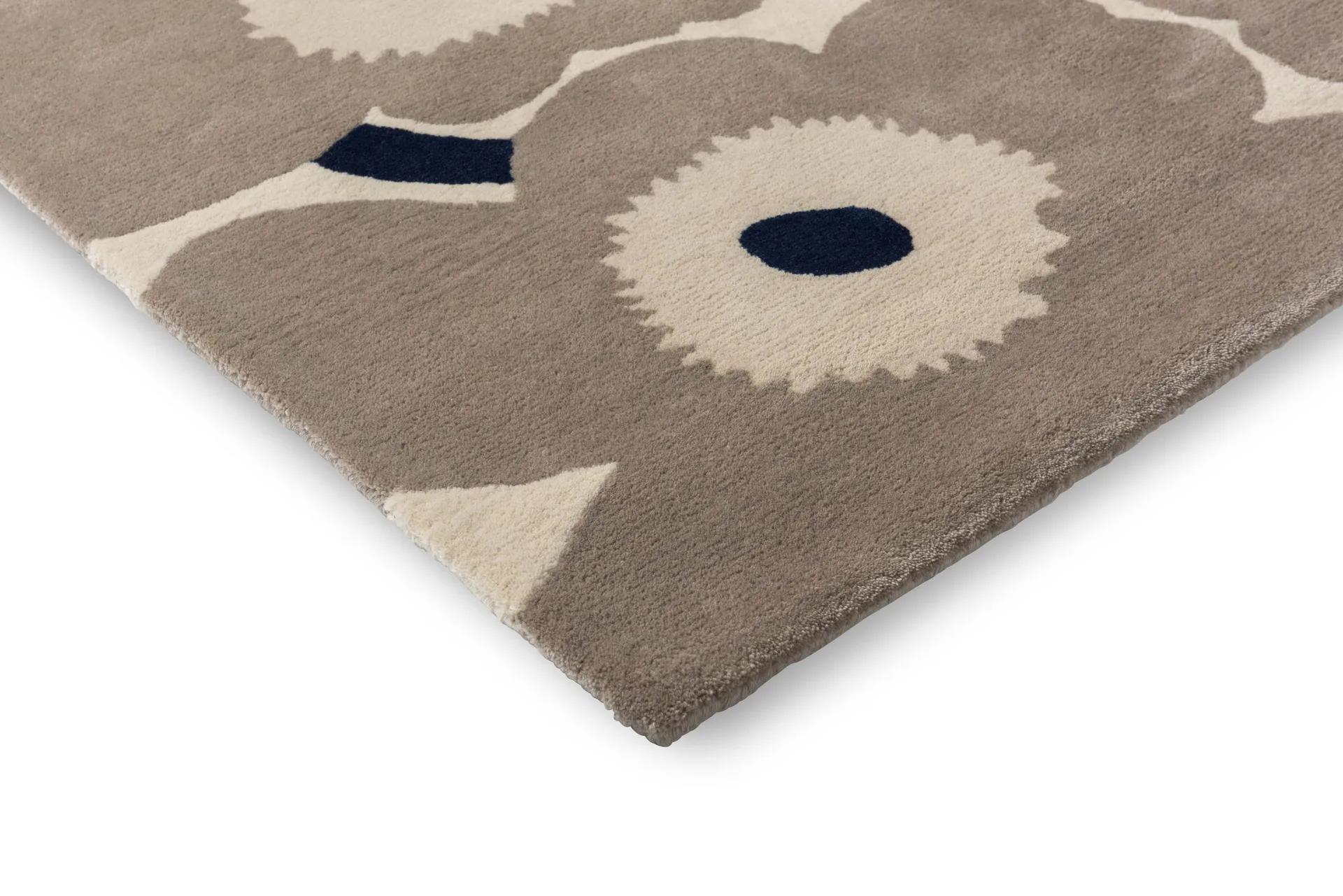Unikko wool rug, Greige, 140x200 cm Marimekko