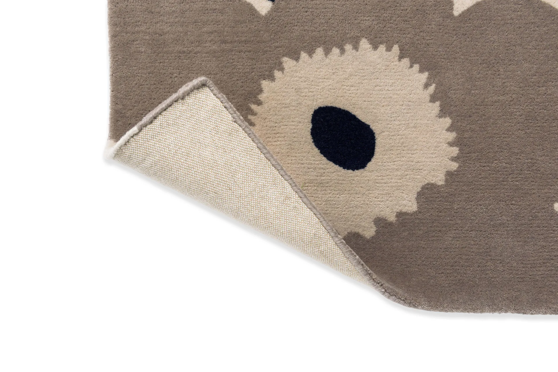 Unikko wool rug, Greige, 200x280 cm Marimekko