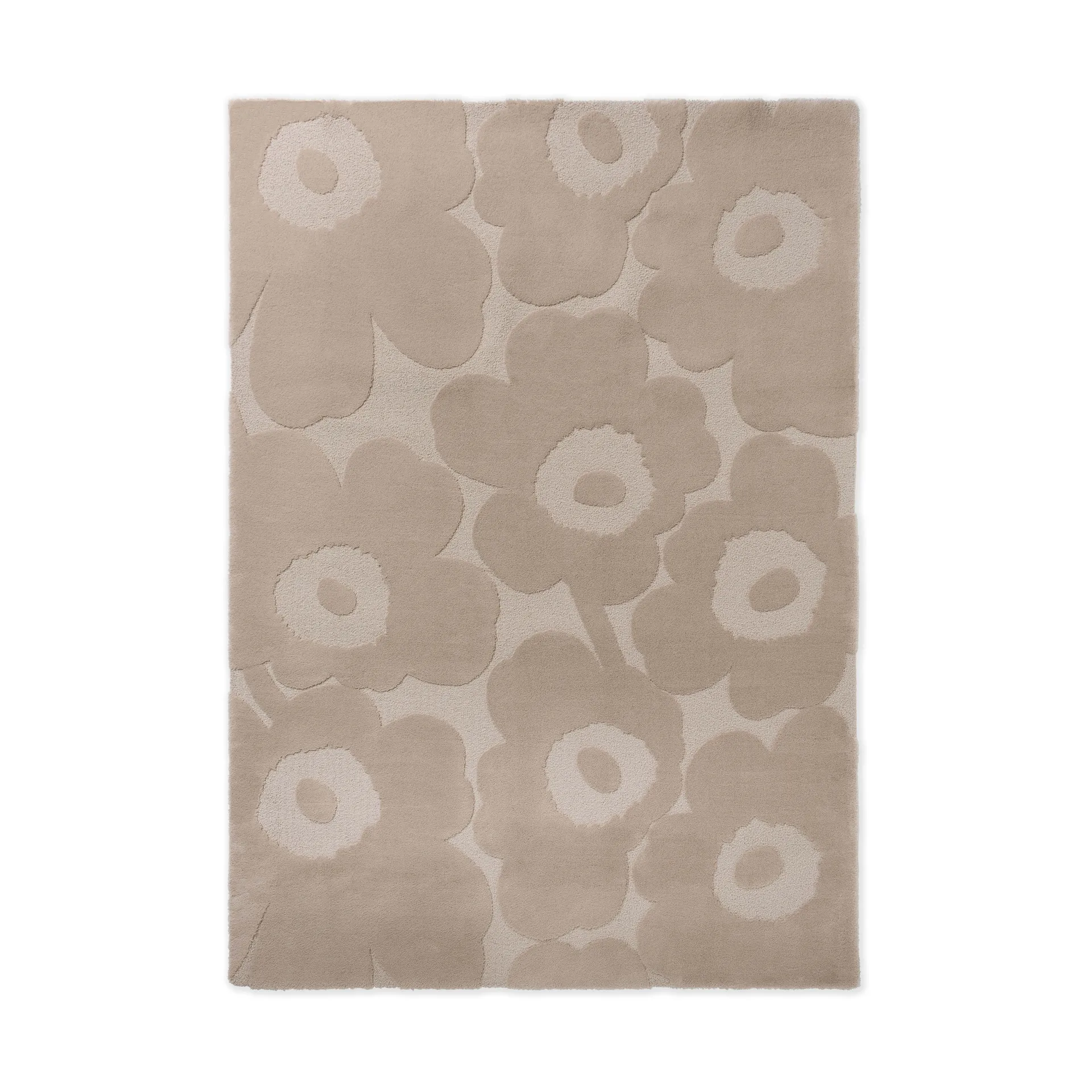 Unikko wool rug, Light beige, 250x350 cm Marimekko