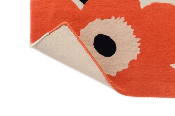 Unikko wool rug - Orange red, 250x350 cm - Marimekko