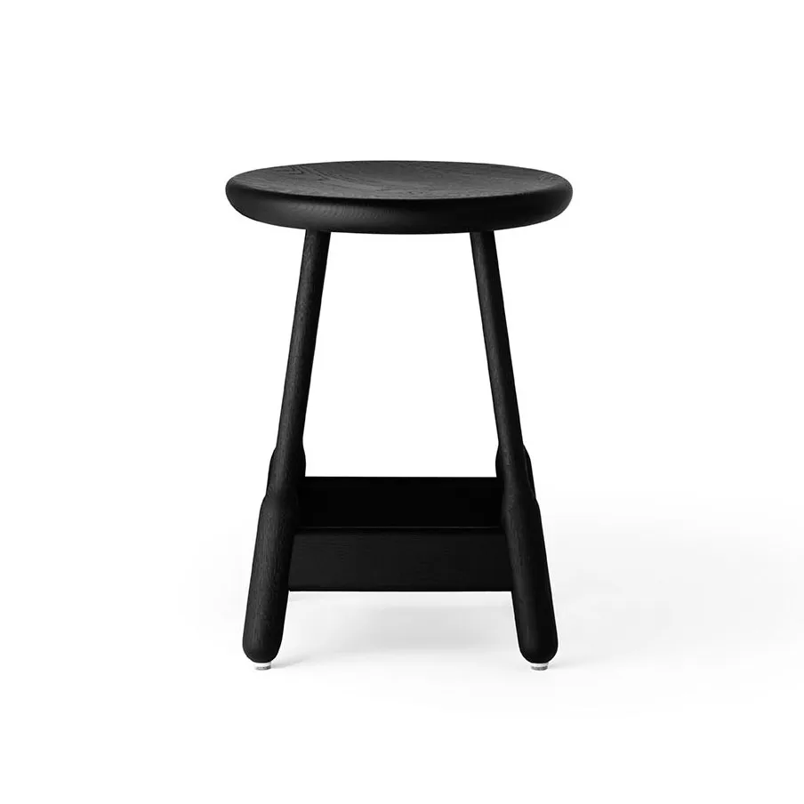 Albert barstool 50 cm, Dark stained oak Massproductions