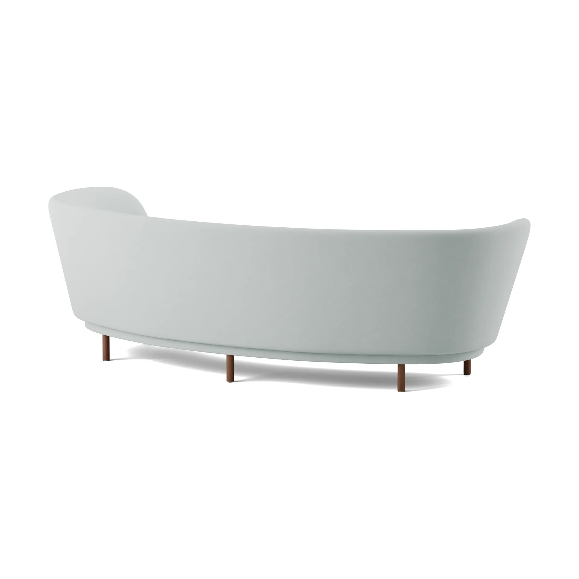 Dandy 3-seater sofa, Walnut-Linara 253 Swedish Grey Massproductions