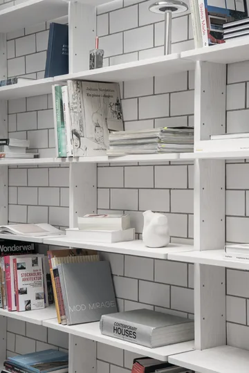 Gridlock Desk writing shelf - White stained Ash - Massproductions