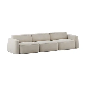 Patch 3-seater sofa - Spiral 21 Chalk - Massproductions