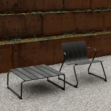 Ocean lounge table coffee table 70x70x30 cm - Black - Mater