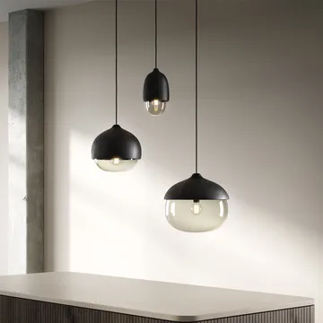 Terho pendant lamp - smoke, medium, black - Mater