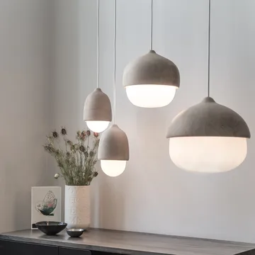 Terho pendant lamp - smoke, medium, black - Mater