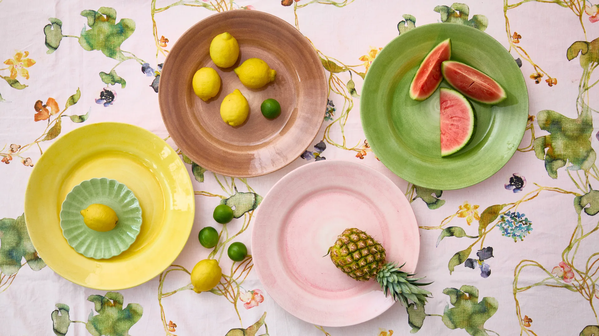 Basic serving platter Ø41 cm, Yellow Mateus