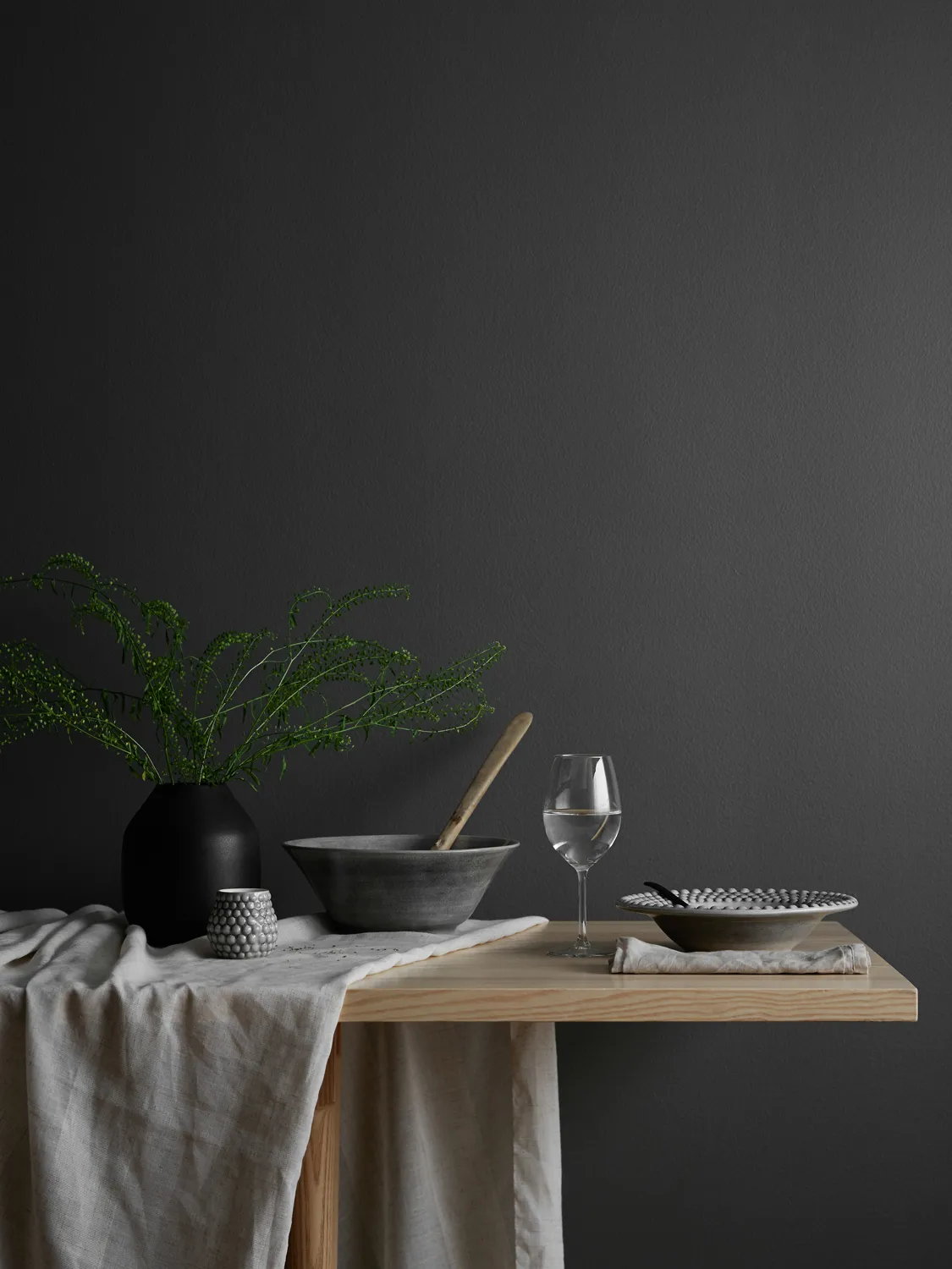Bubbles soup plate 25 cm, Grey Mateus