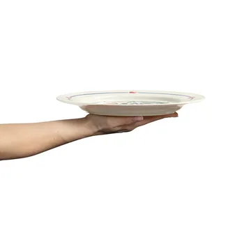 Flowers Water Lilies dinner plate Ø28 cm - White - Mateus