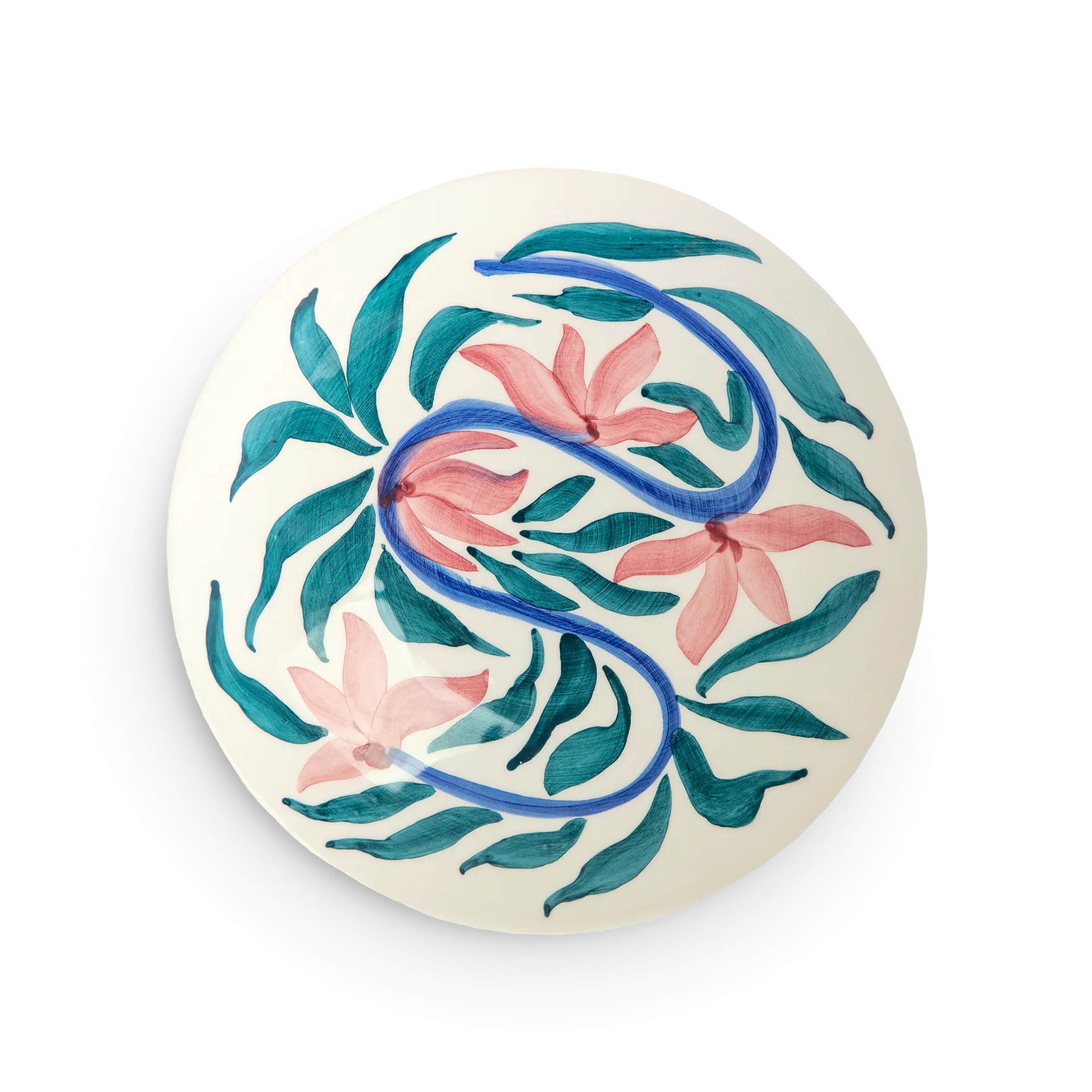 Flowers Water Lilies plate Ø20 cm, White Mateus