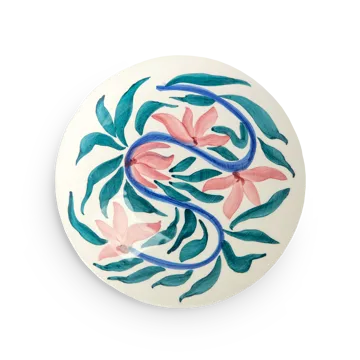 Flowers Water Lilies plate Ø20 cm - White - Mateus