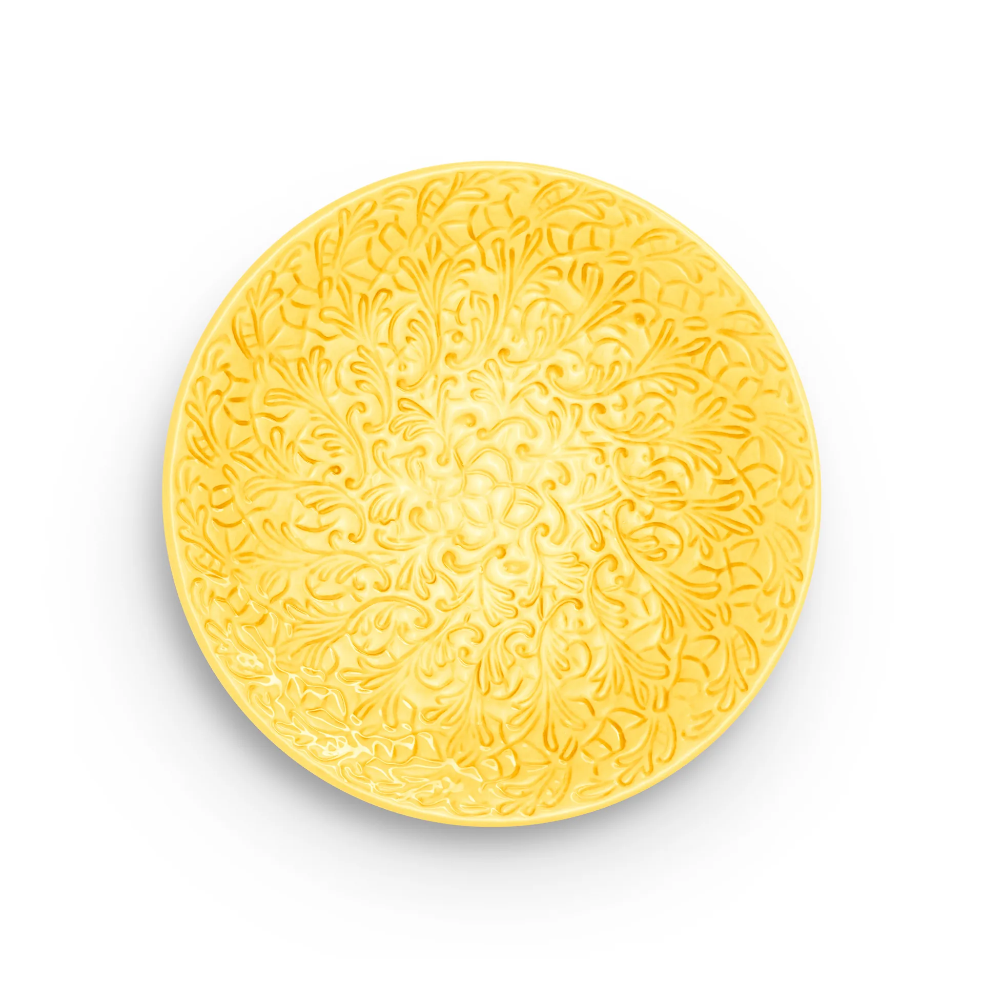 Lace plate 20 cm, Yellow Mateus