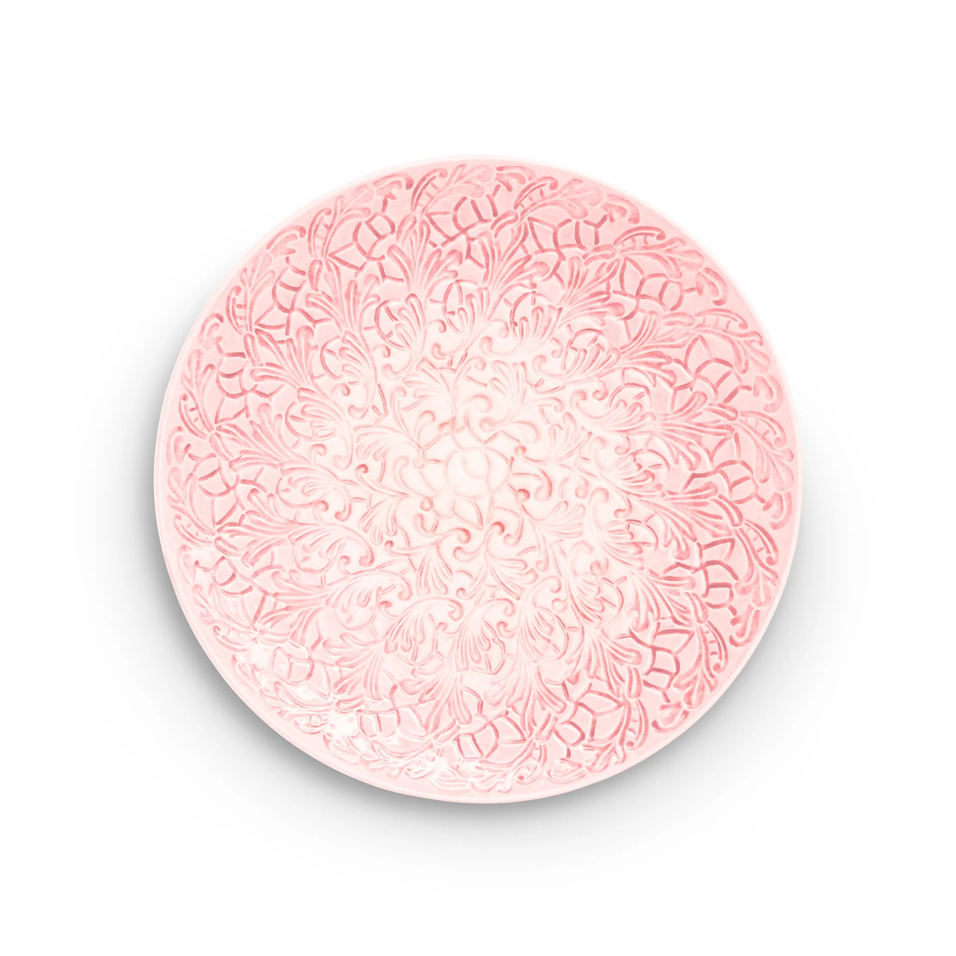 Lace saucer 34 cm, Light pink Mateus