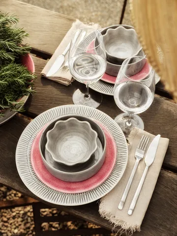 Stripes plate Ø28 cm - grey - Mateus