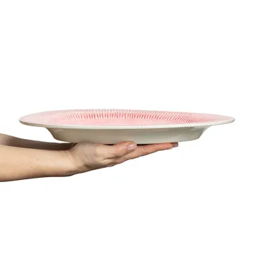 Stripes platter 30x35 cm - light pink - Mateus