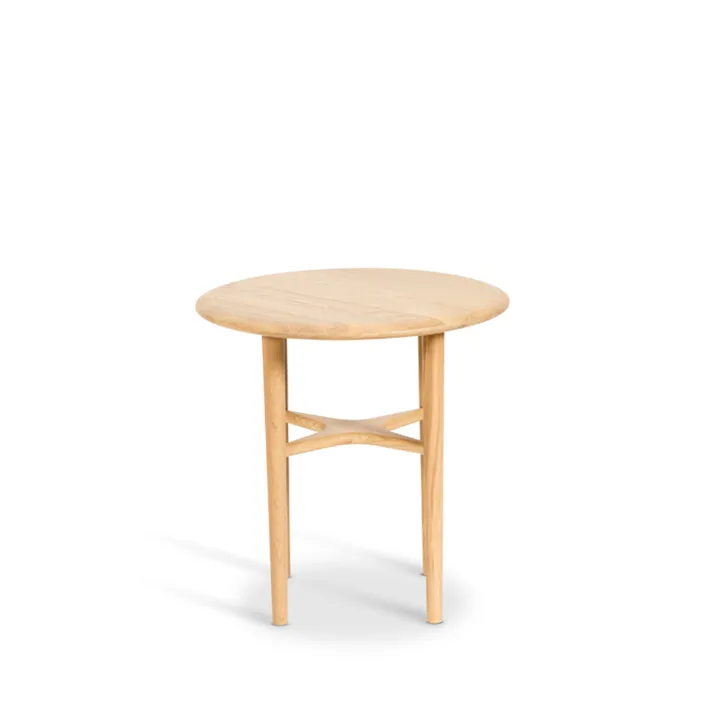 Crest side table - oak white pigmented clear lacquer - Mavis