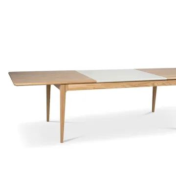 Höllviken dining table - oak, white pigmented matte lacquer - Mavis