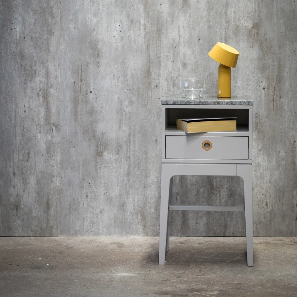Höllviken high leg bedside table, light gray Mavis