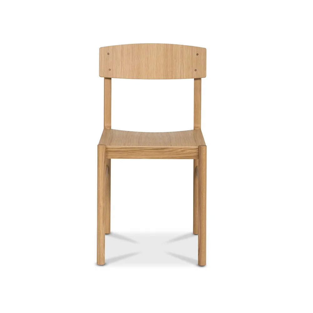 Rod chair, White pigmented matte lacquered oak Mavis