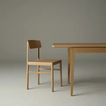 Rod chair - White pigmented matte lacquered oak - Mavis