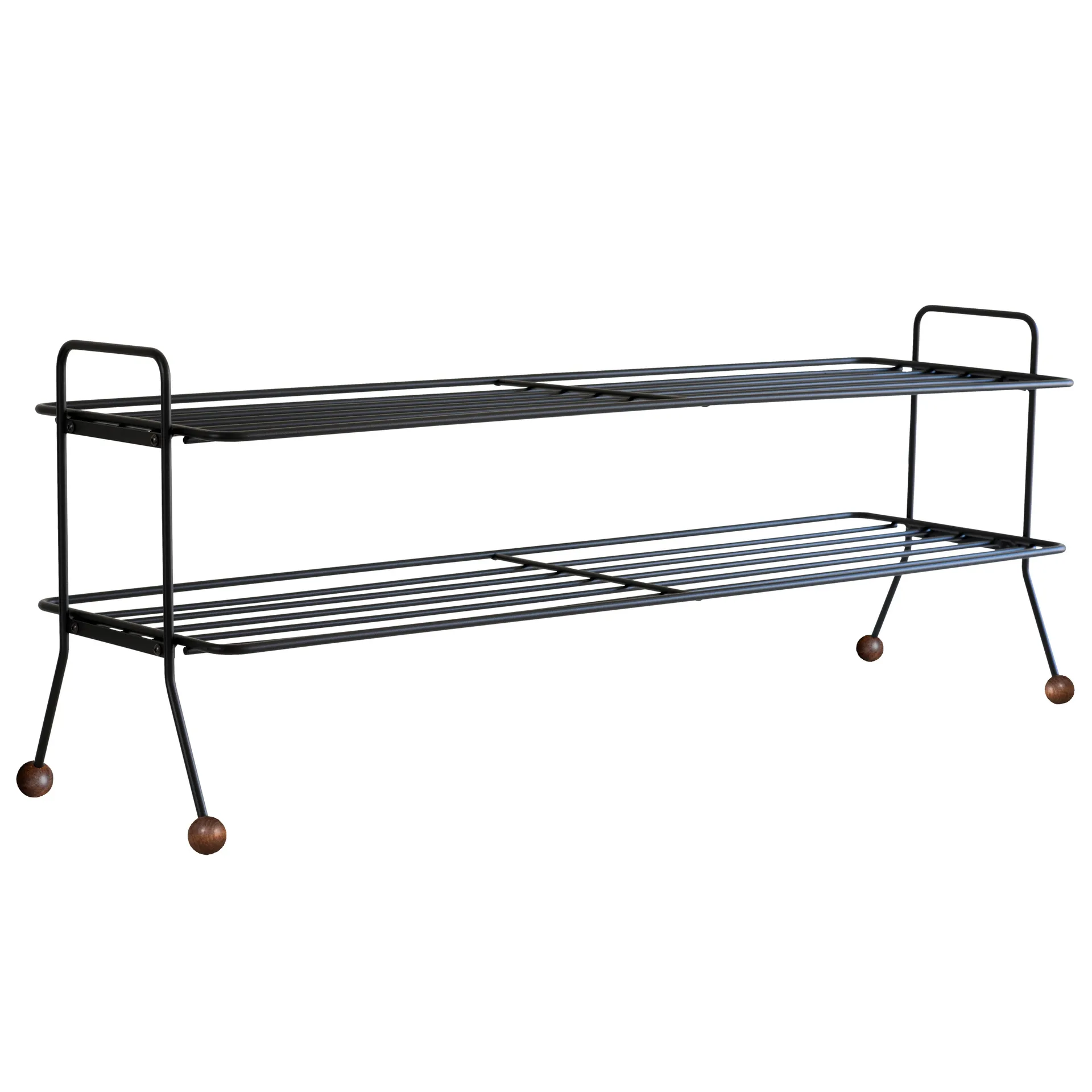 Bill Shoe Shelf L, black-dark brown Maze
