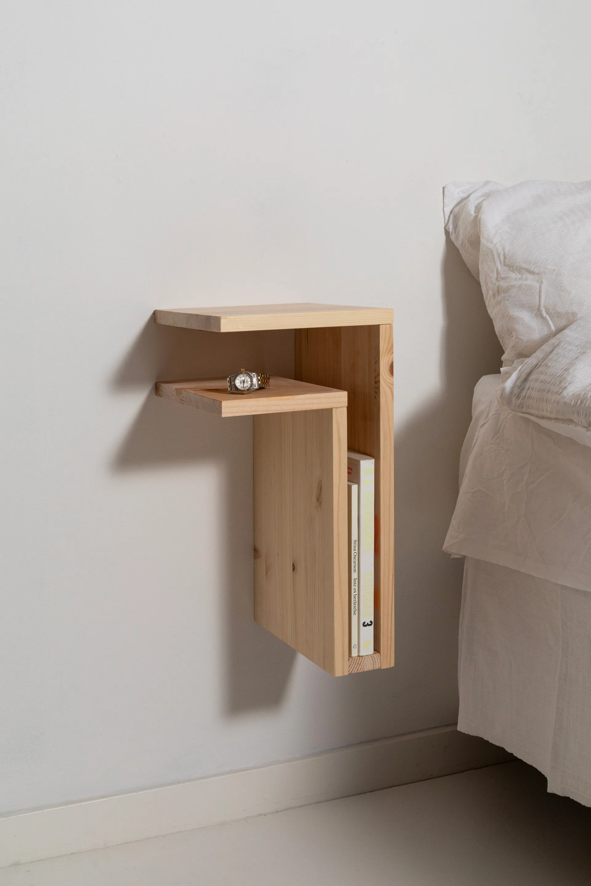 F-shelf Play DIY wall shelf, Pine, left Maze