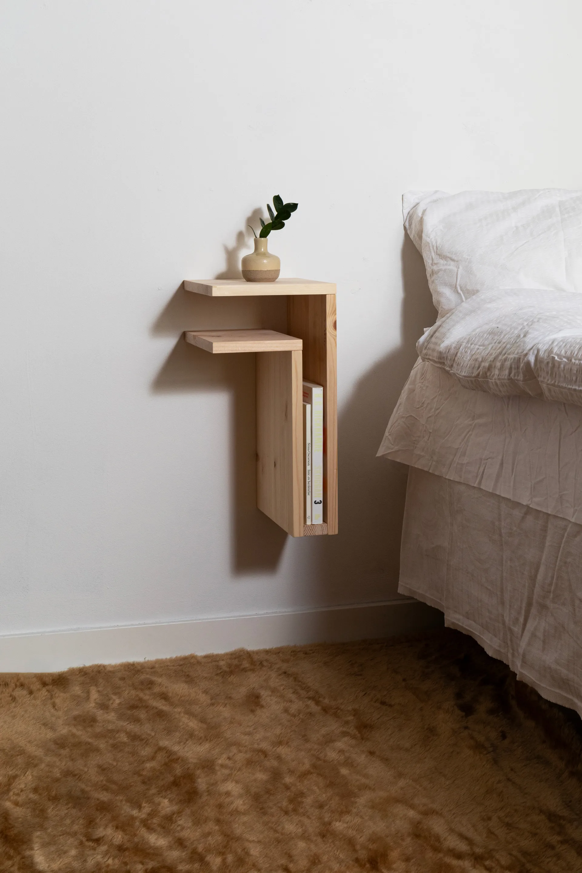 F-shelf Play DIY wall shelf, Pine, left Maze