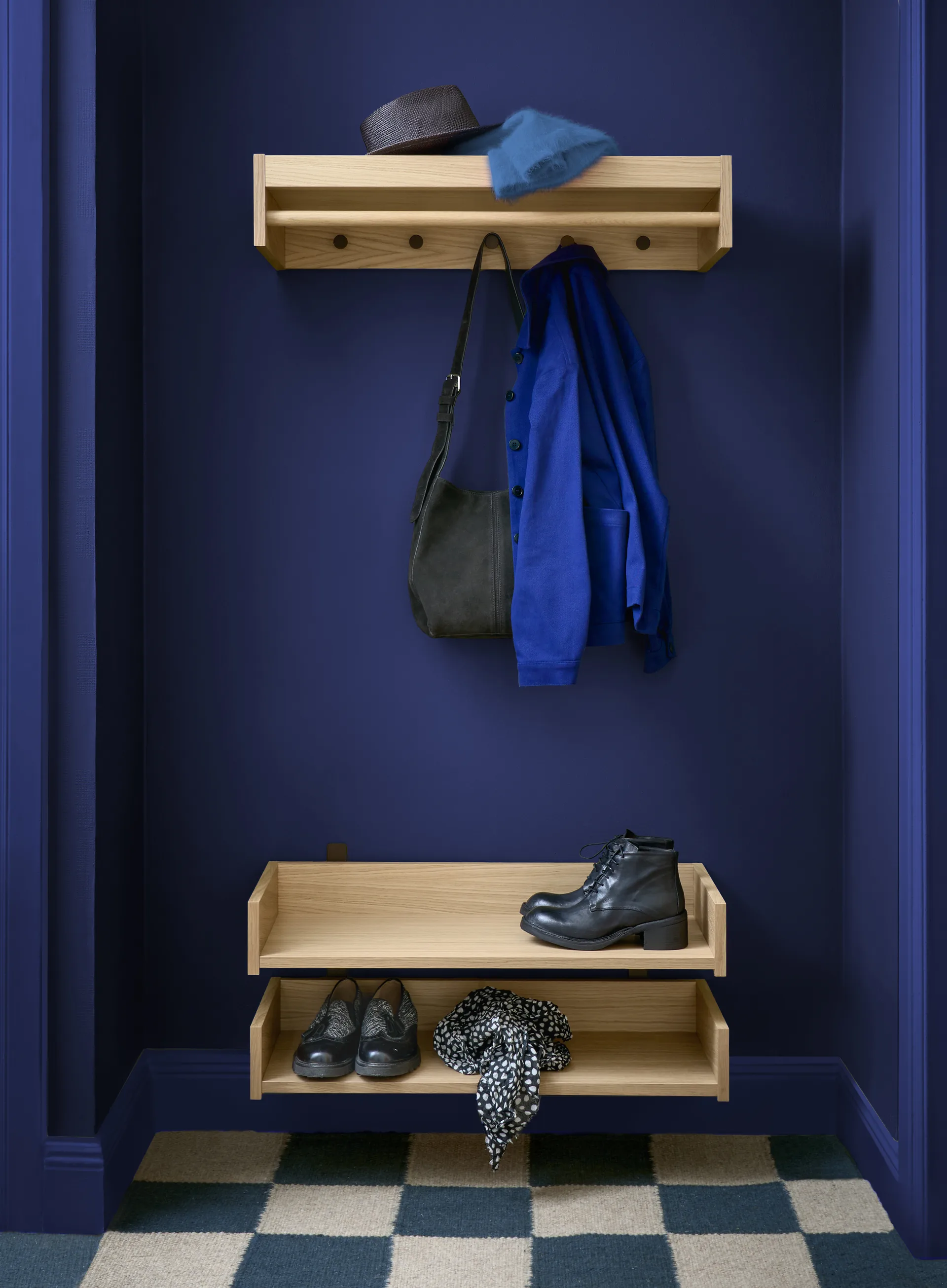 Gentle coat rack, Oak, 78x15x32 cm Maze