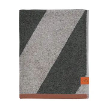 Diagonal guest towel 40x55 cm 2-pack - Dark olive - Mette Ditmer