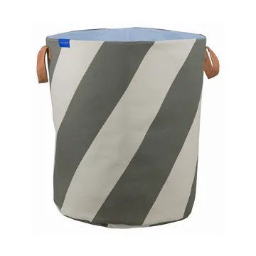 Diagonal laundry basket Ø40x50 cm - Dark olive-sand - Mette Ditmer
