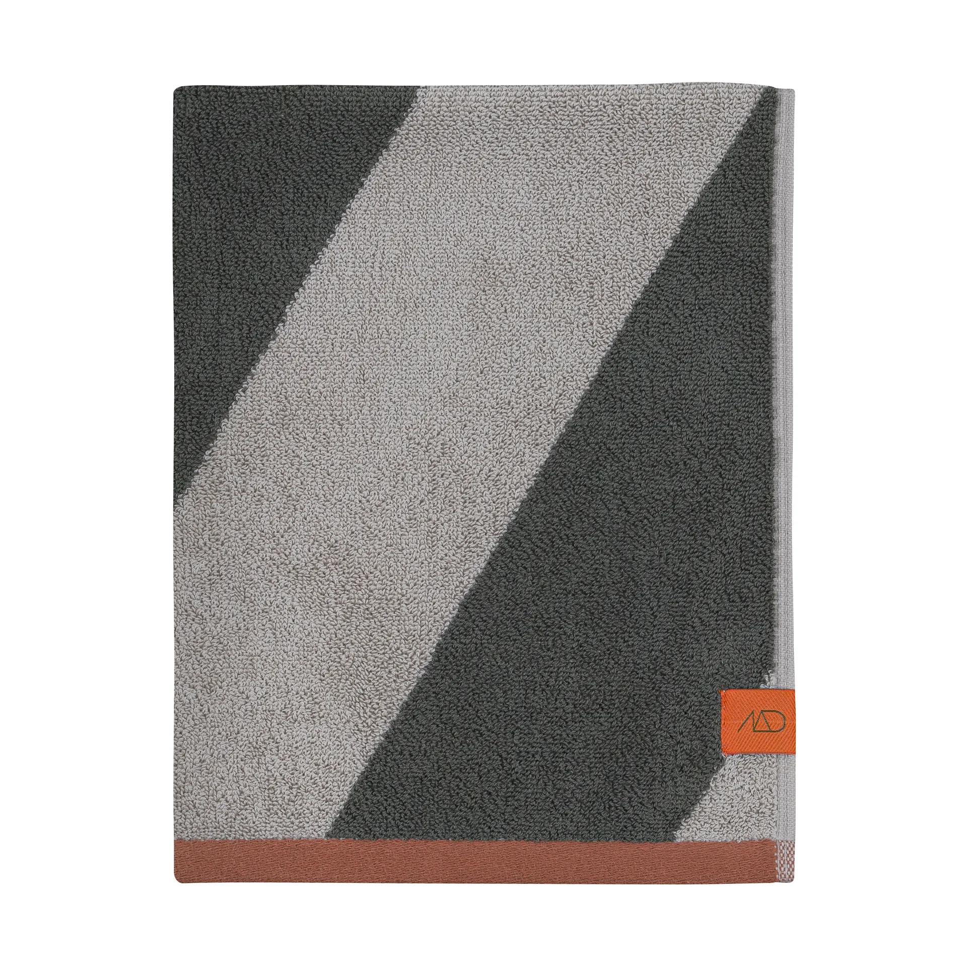 Diagonal towel, Dark olive, 50x90 cm Mette Ditmer