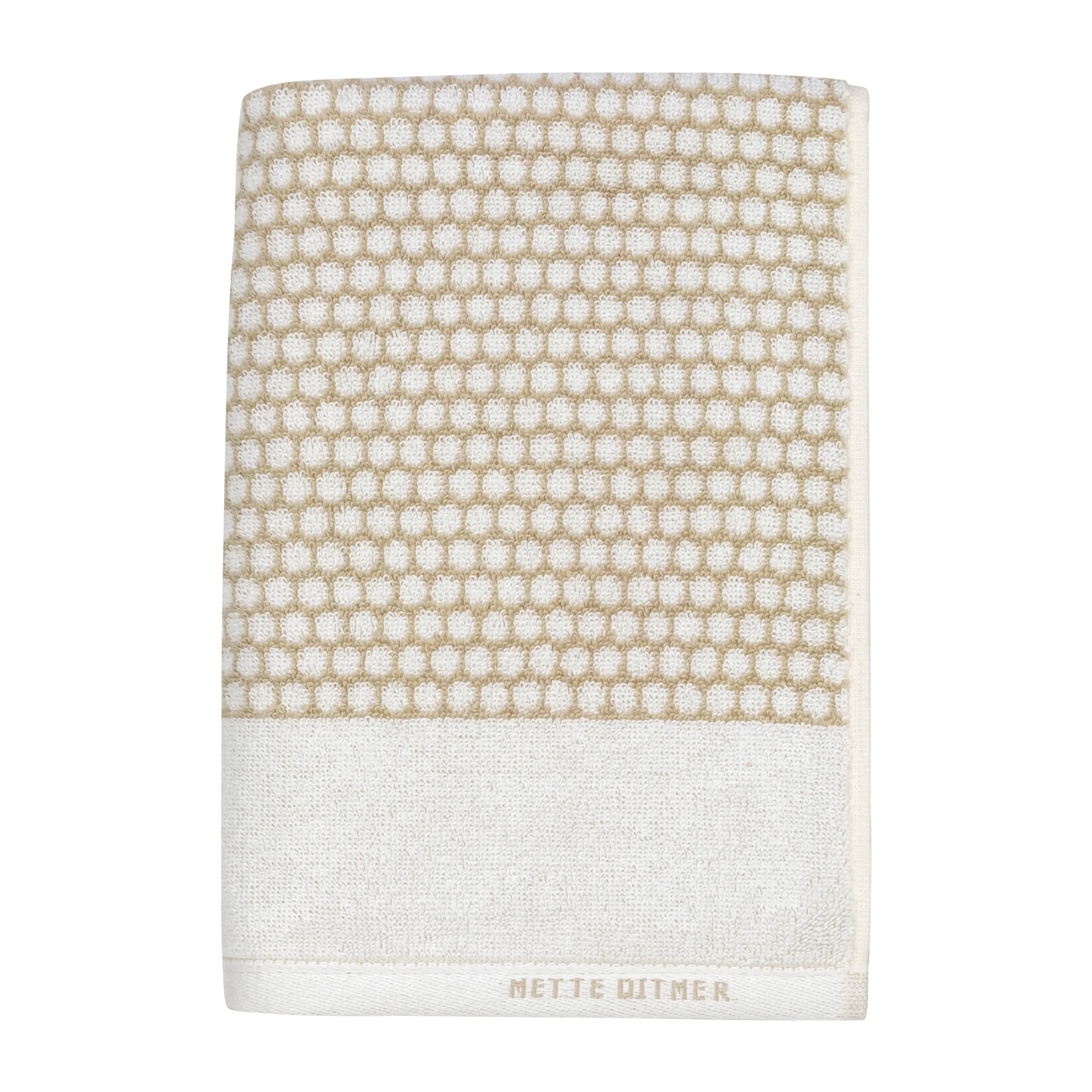 Grid guest towel 38x60 cm 2 pack, Sand-off white Mette Ditmer