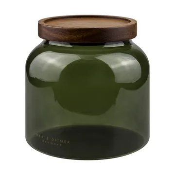 Luna jar with lid small 13 cm - Dark forest - Mette Ditmer