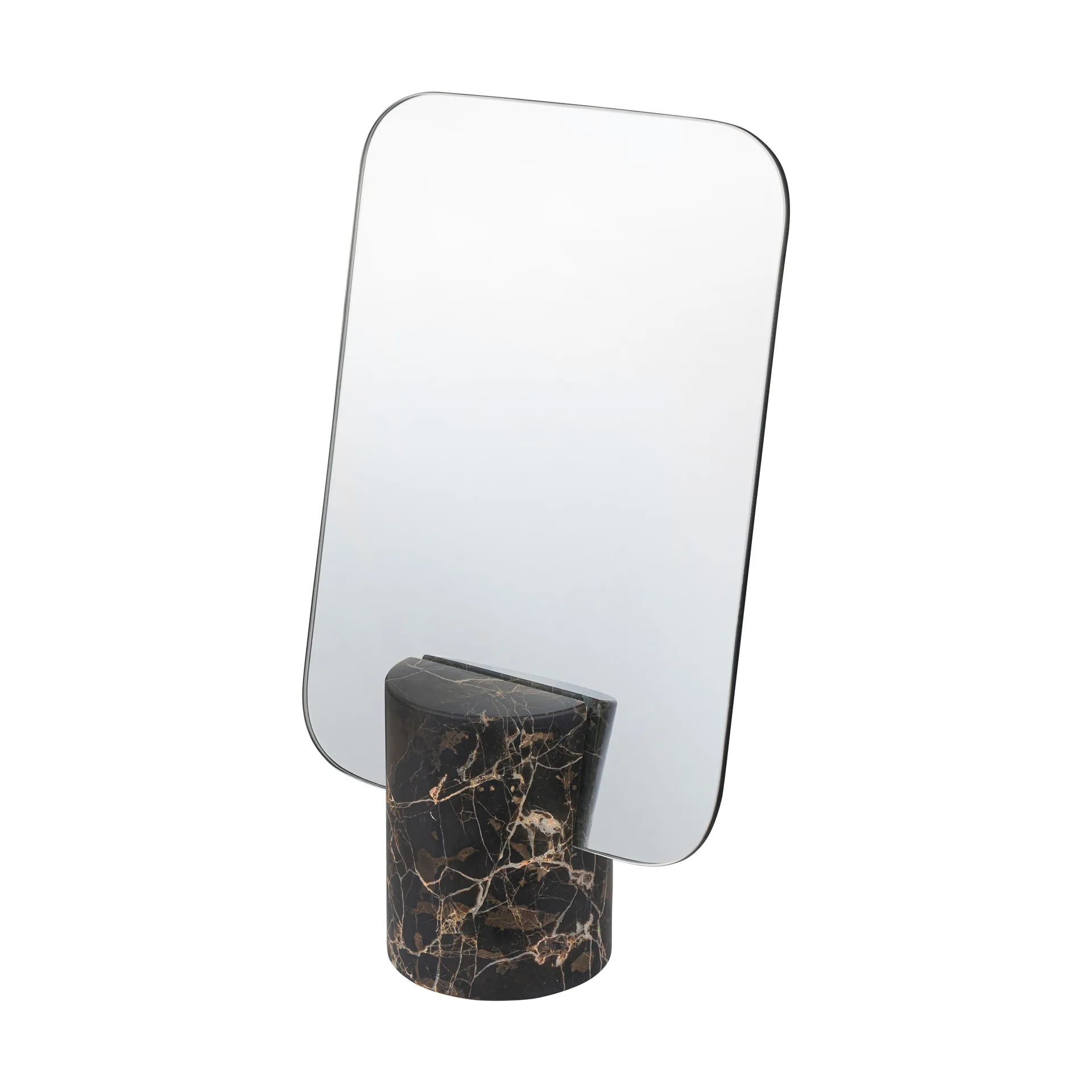 Marble vanity mirror, Brown, 30 cm Mette Ditmer