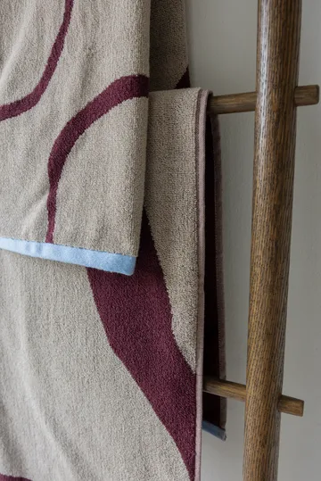 Nova Arte bath towel 70x133 cm - Wine-sand - Mette Ditmer
