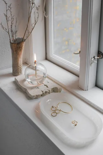 Opal tray - Linen, 14x25.5 cm - Mette Ditmer