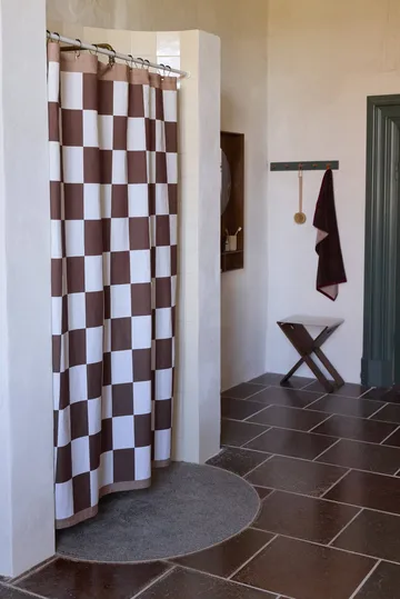 Retro shower curtain 150x200 cm - Brown - Mette Ditmer