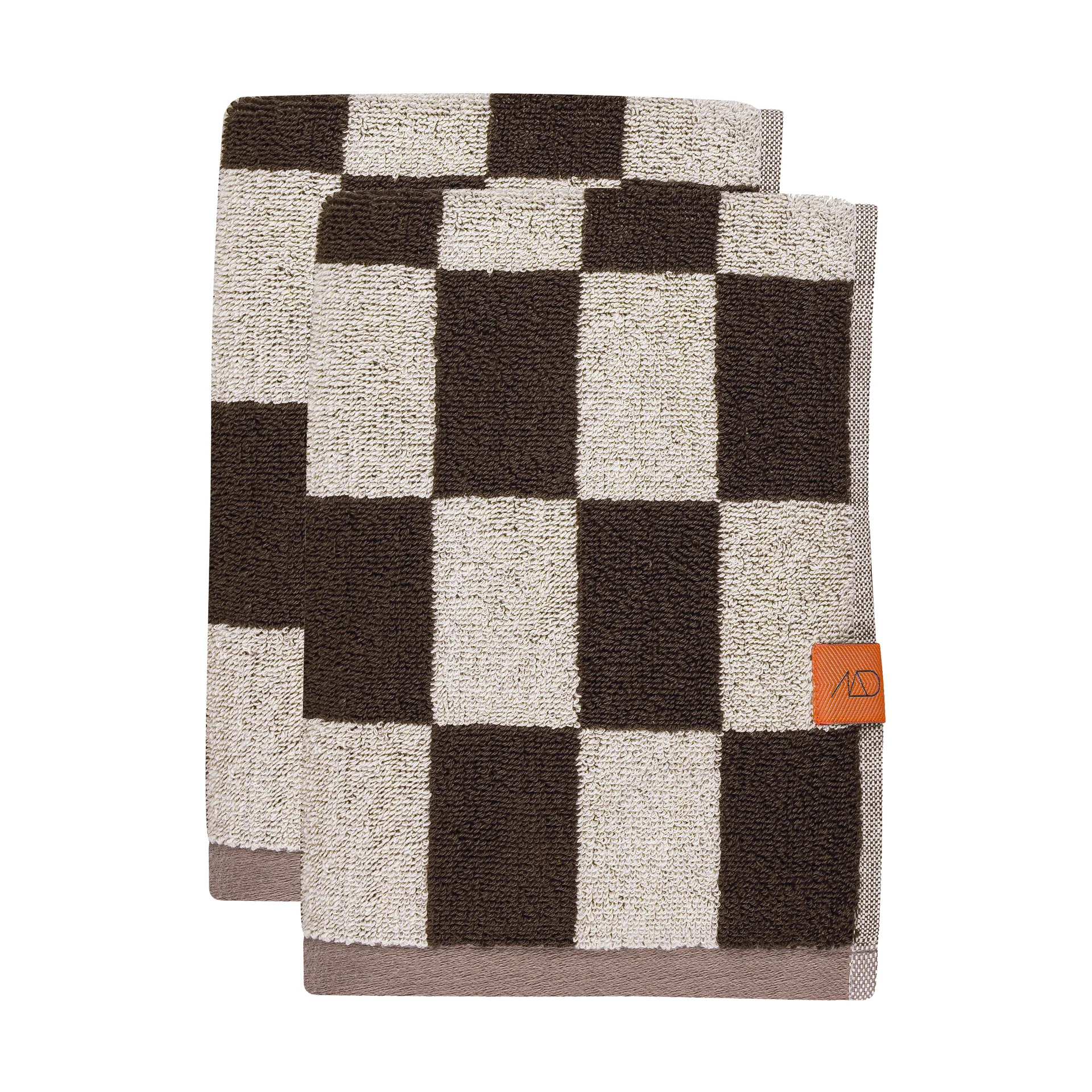 Retro towel, Chocolate, 40x55 cm, 2-pack Mette Ditmer