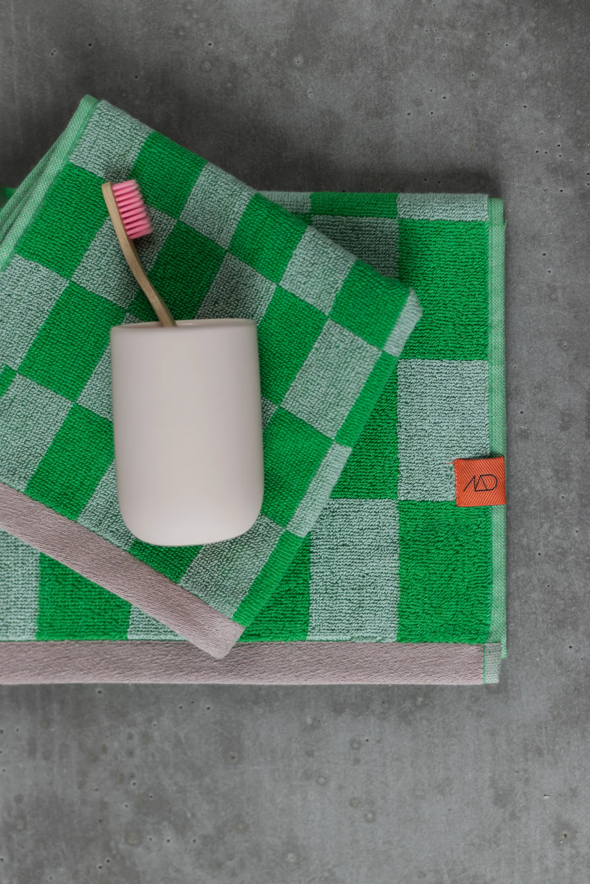 Retro towel, Classic green, 50x90 cm Mette Ditmer