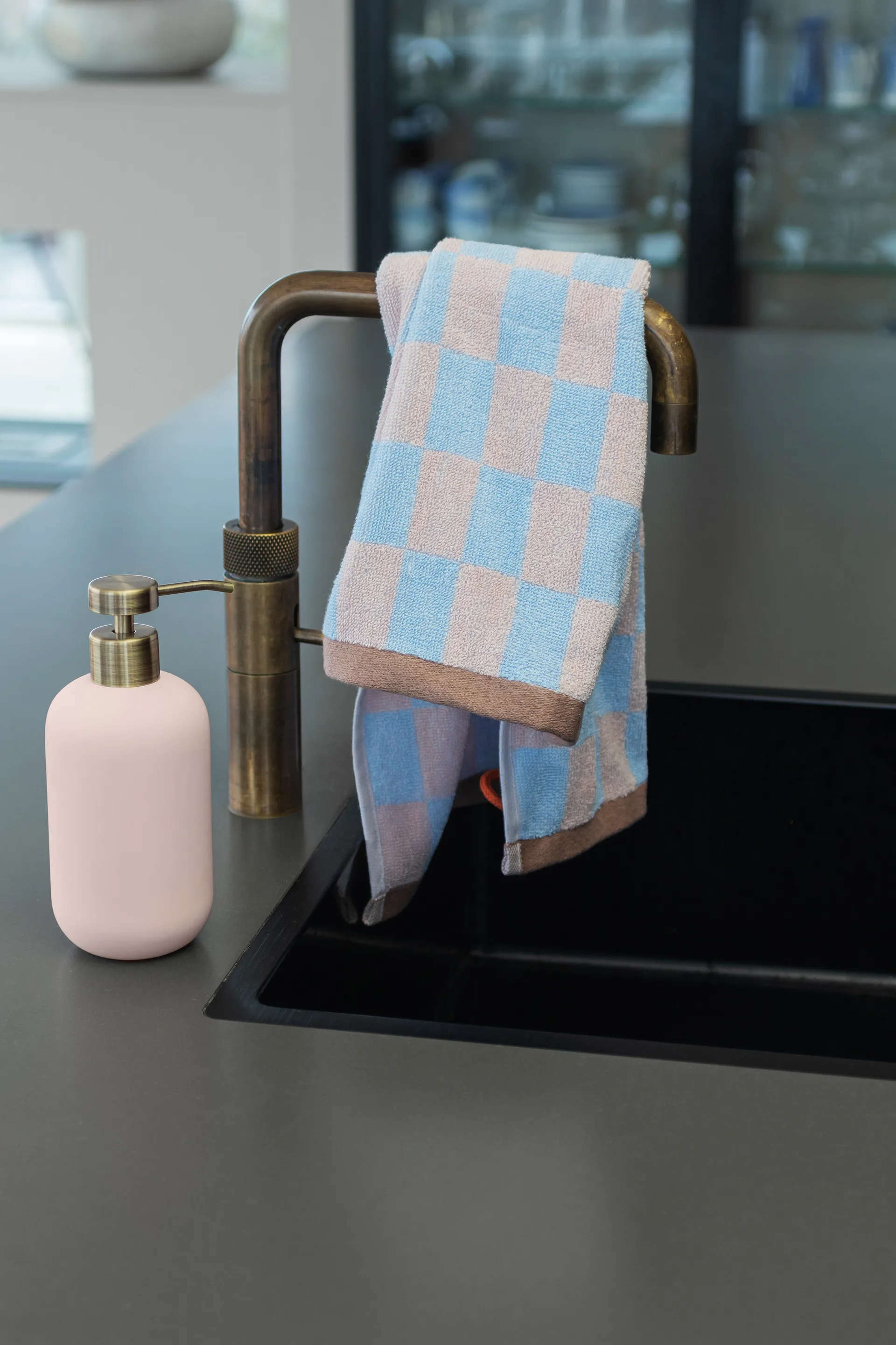 Retro towel, Light blue, 40x55 cm, 2-pack Mette Ditmer