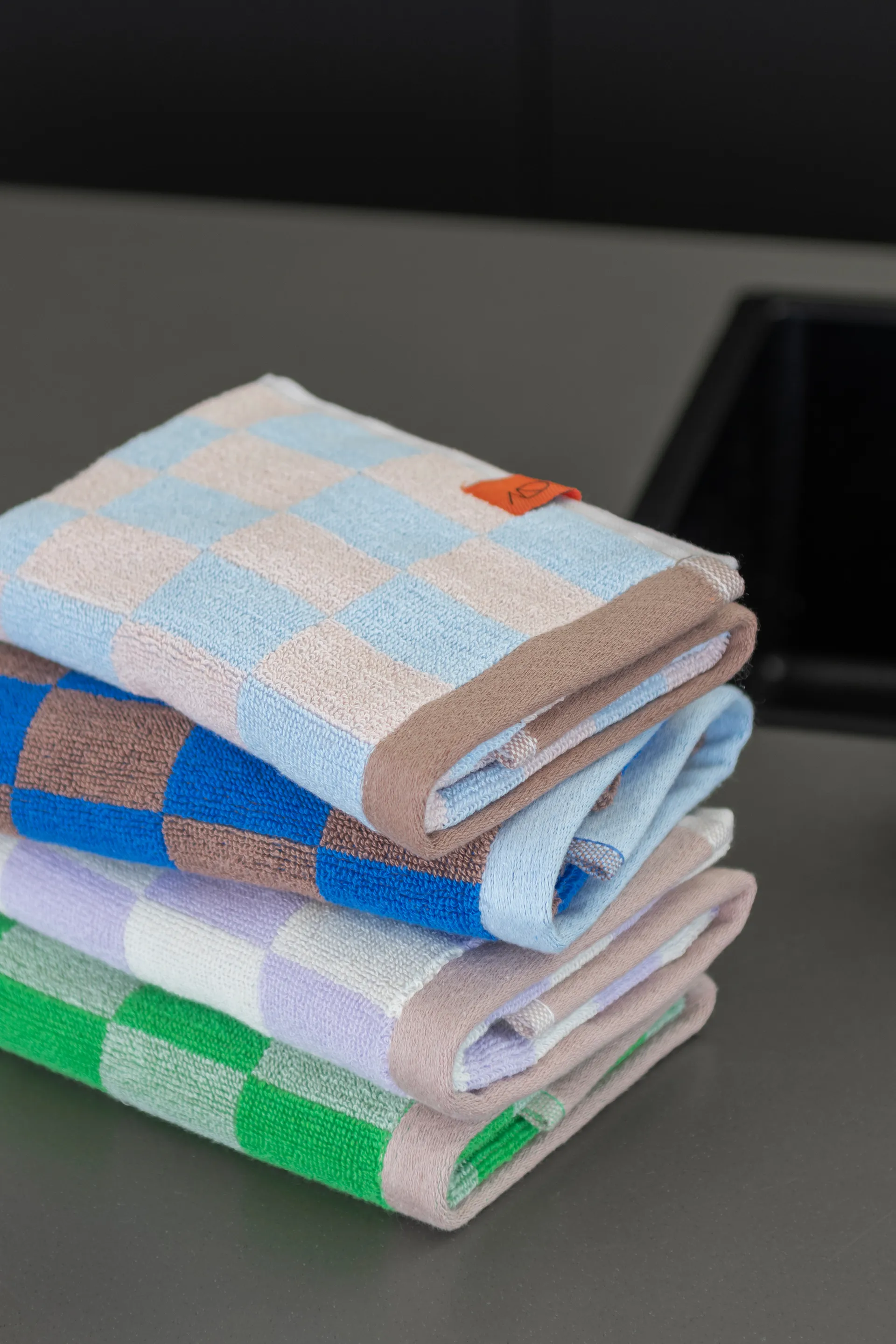 Retro towel, Light blue, 40x55 cm, 2-pack Mette Ditmer