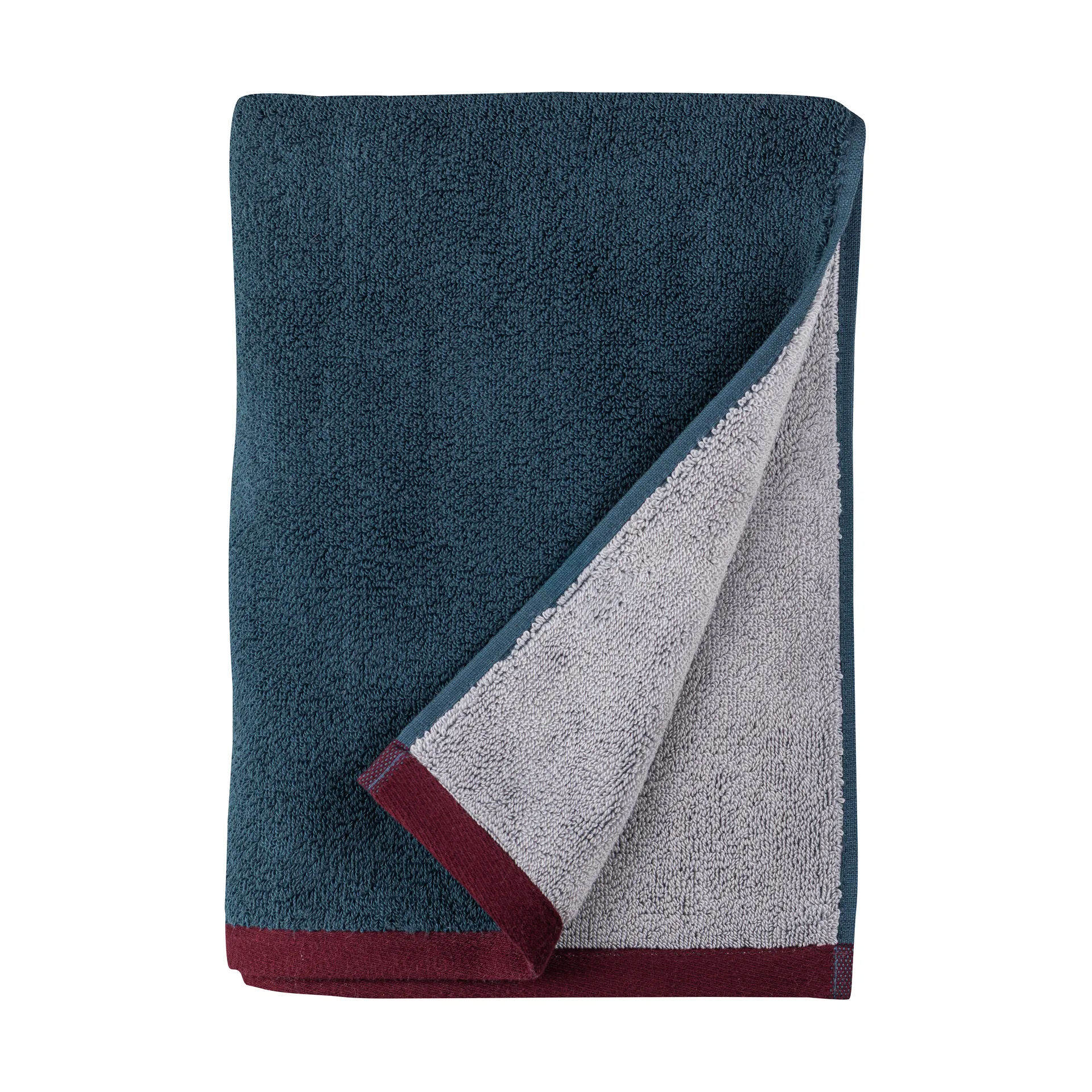 Soft guest towel 40x55 cm 2-pack, Midnight blue-light grey Mette Ditmer