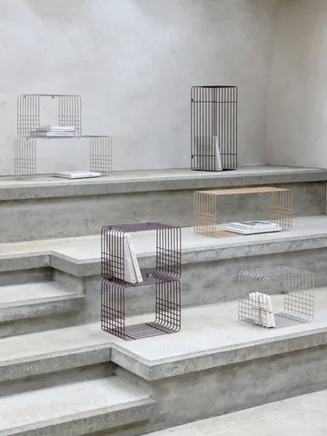 Wire shelf - Short, beige, 26x38x30.5 cm - Mette Ditmer